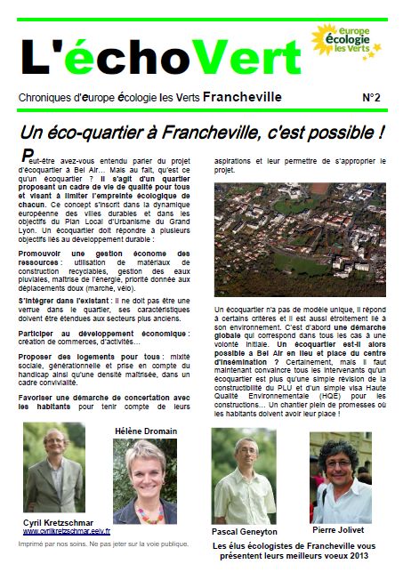 L'écho vert Francheville page 1